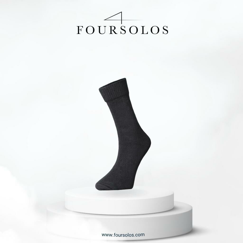 Foursolos, Erkek, Kışlık 2'li Koyu Gri Renk Soket Çorap, Kalın, Sıcak ve Rahat 40-46
