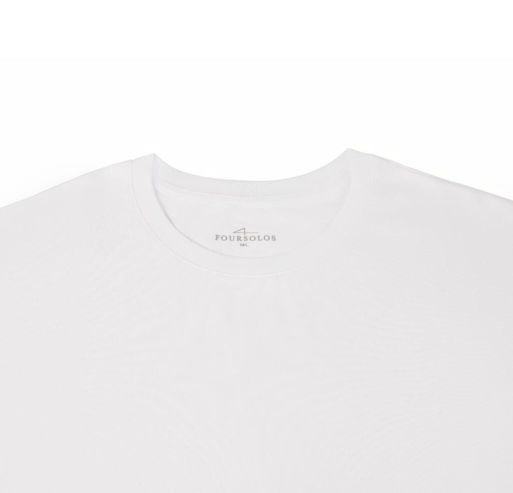 FOURSOLOS Unisex Oversize T-shirt (WHITE) Beyaz XL/XXL OVERSIZE - Beyaz