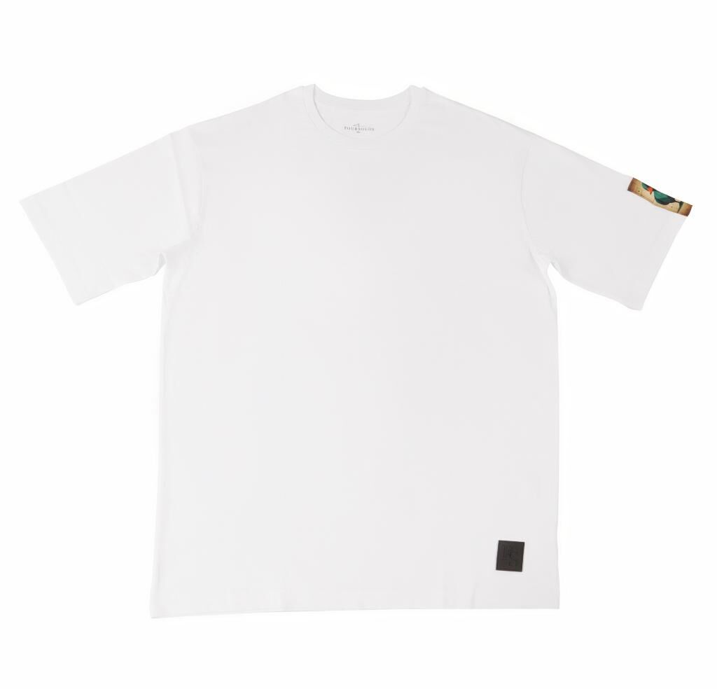 FOURSOLOS Unisex Oversize T-shirt (WHITE) Beyaz XL/XXL OVERSIZE - Beyaz