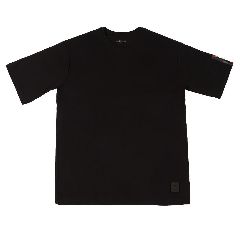 FOURSOLOS Unisex Oversize T-shirt (BLACK) Siyah XL/XXL OVERSIZE - Siyah