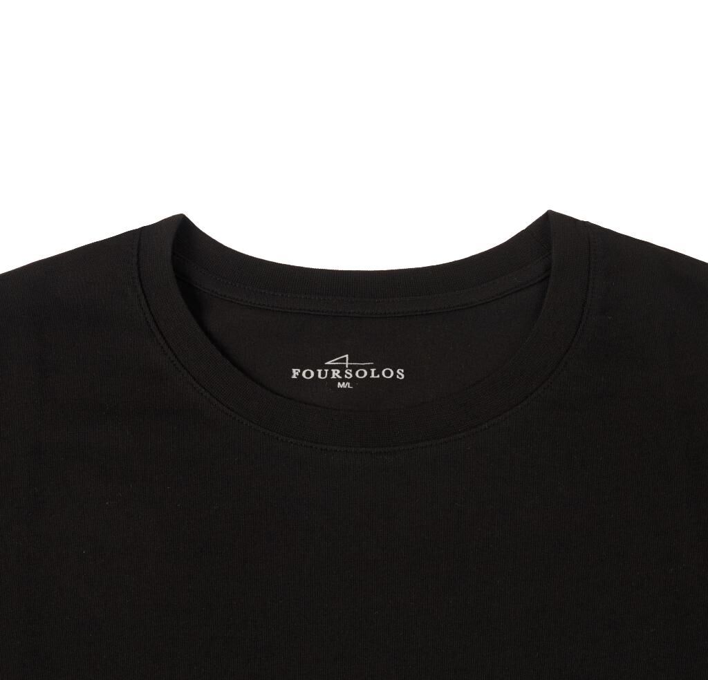 FOURSOLOS Unisex Oversize T-shirt (BLACK) Siyah XL/XXL OVERSIZE - Siyah
